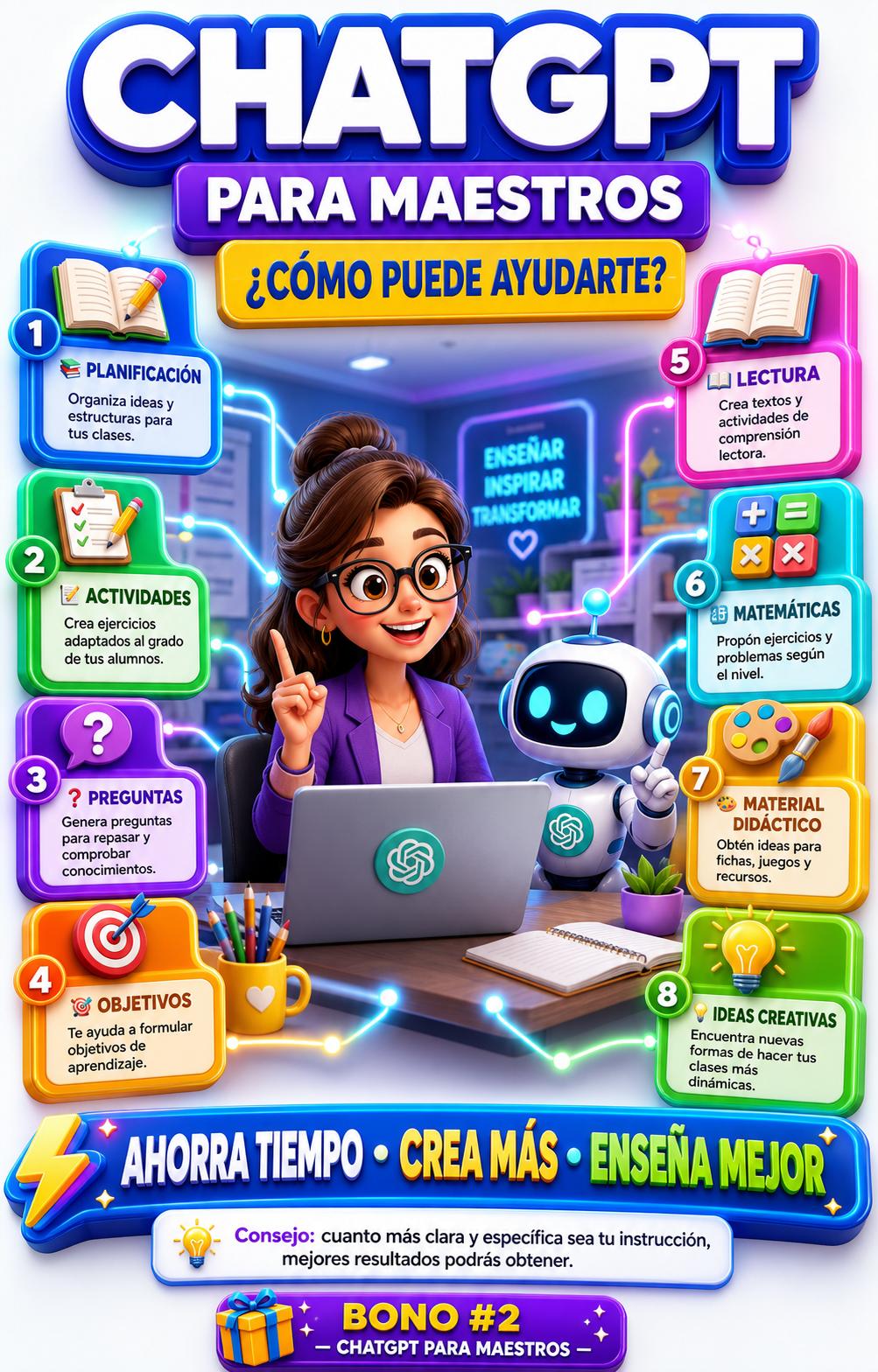Portada del bono Guía ChatGPT para Maestros